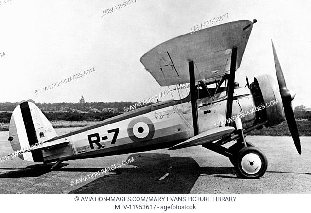 One of only Two RAF Bristol Bulldog 3As Built As a Private Venture by Bristol - This Aircraft Powered by a Cowled Mercury Ivs 560HP Radial Engine