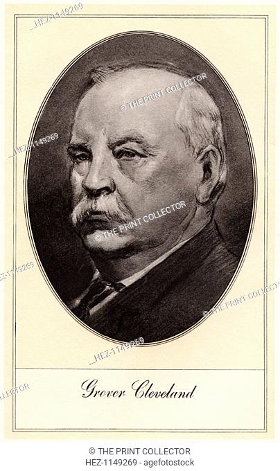 Stephen Grover Cleveland, 22nd and 24th President of the United States, (early 20th century). Cleveland (1837-1908) was twice president (1885-1889, 1893-1897)