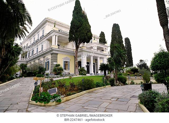 Achilleion Palace, Empress Elisabeth of Austria's or Sissi's fairytale castle, Gastouri, Corfu Island, Greece, Europe