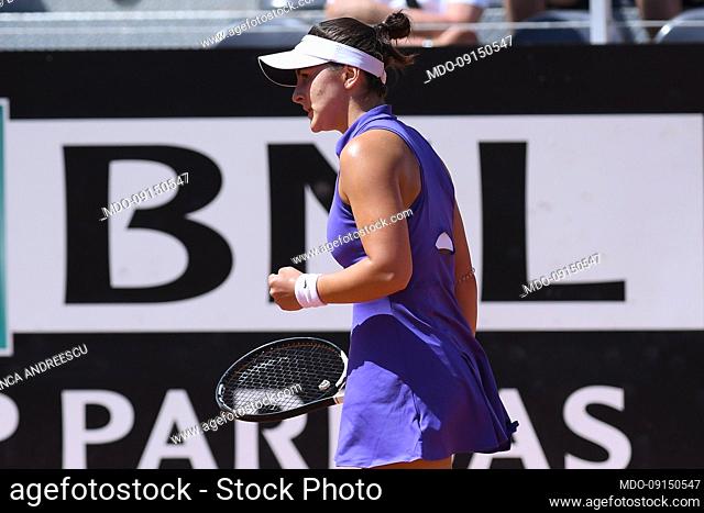 Canadian tennis player Bianca Andreescu during the Italian open of tennis at Foro Italico. Rome (Italy), May 13th, 2022