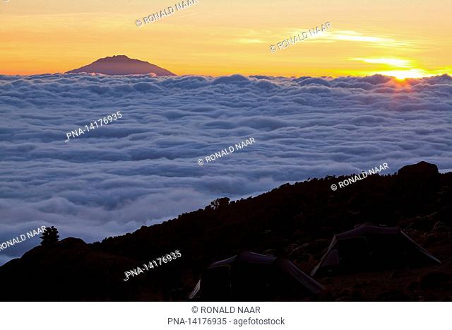 TANZANIA - Mount Meru from Mount Kilimanjaro, Tanzania ANP COPYRIGHT RONALD NAAR