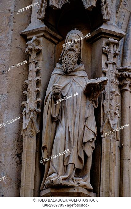 Sculpture ofRamon Llull, de Pedro de San Juan, 1398, Church of San Miguel, Mallorca, Balearic Islands, Spain
