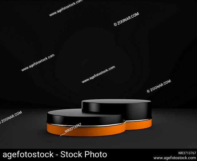 abstract template as presentation stage in front of background - 3D Illustration