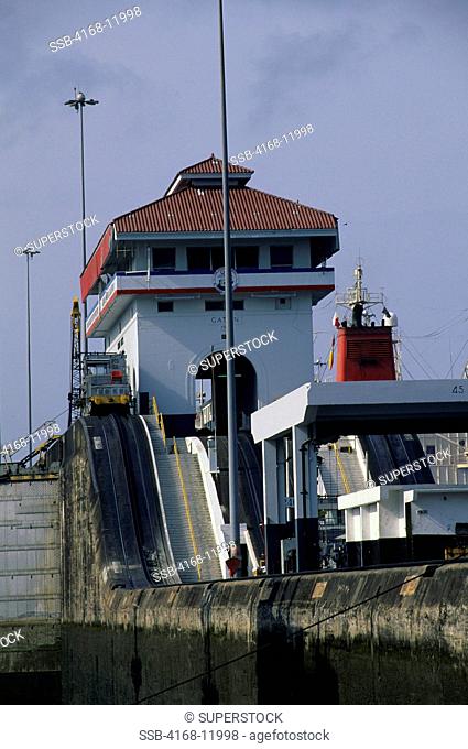 Panama, Near Colon, Panama Canal, Gatun Locks, Control Tower