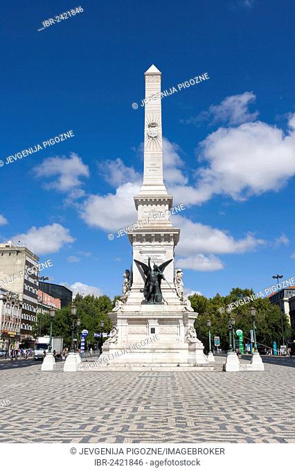 Monumento aos Restauradores, The Monument to the Restorers, by Simoes de Almeida, Alberto Nunes, Restauradores Square, Praca dos Restauradores, Lisbon, Portugal