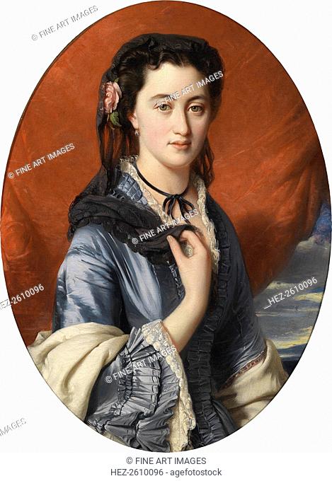 Portrait of Countess Varvara Musina-Pushkina (1832-1885), 1864. Artist: Winterhalter, Franz Xavier (1805-1873)