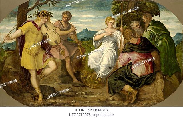 The Musical Contest between Apollo and Marsyas, ca 1545. Creator: Tintoretto, Jacopo (1518-1594)