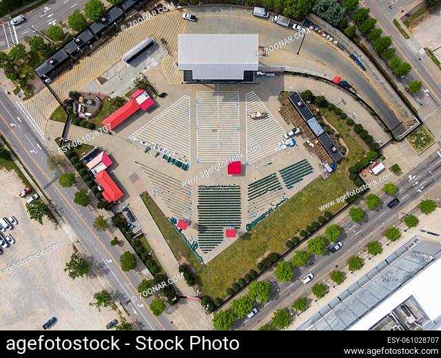 April 23, 2020 - Raleigh, North Carolina, USA: Red Hat Amphitheater, situated in the heart of Downtown Raleigh, offers an immersive entertainment experience...