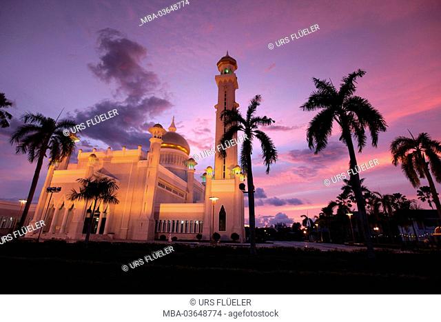 Asia, South-East Asia, Brunei Darussalam, chapelar Seri Begawan, Omar Ali Saifuddien Moschee
