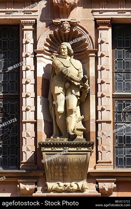 Sculpture of Frederick I the Victorious, 1425, 1476, Count Palatine and Elector Palatine, Frederick Building, built 1601 to 1607