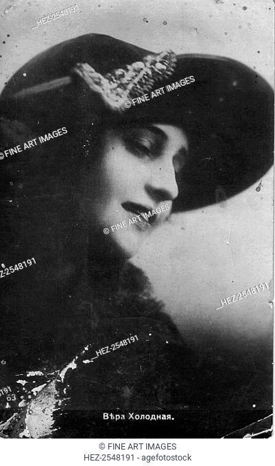 Vera Kholodnaya, Russian silent film actress, 1910s. It is thought that Vera Kholodnaya (1893-1919) may have appereared in between 50 and 100 films