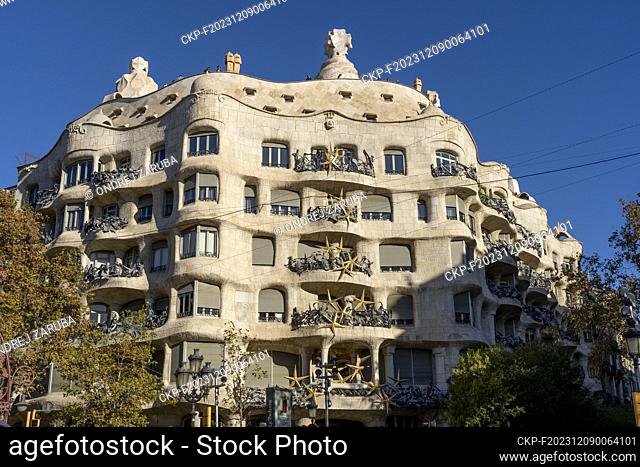 casa Mila, one of the famous building of Gaudi in Barcelona, Spain, December 2, 2023. (CTK Photo/Ondrej Zaruba)