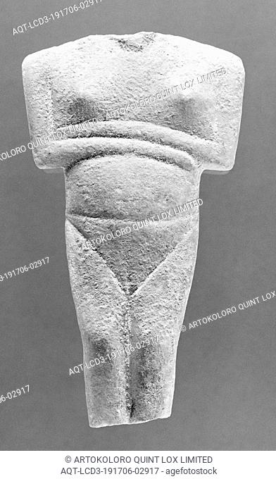Torso Fragment from a Female Figure (Late Spedos/Dokathismata Type), Close to Schuster Master (Cycladic, active about 2400 B.C