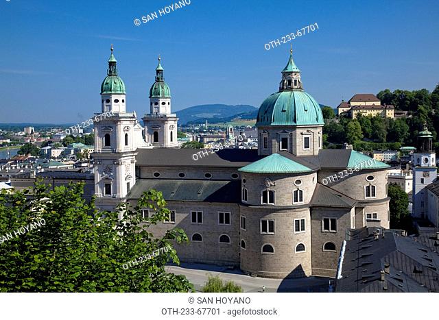 Old city viewed from the Hohensalzurg castle, Salzburg, Austria