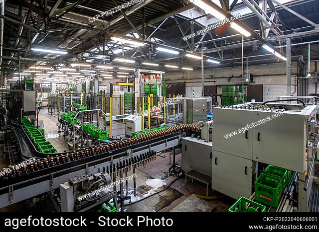 Bottling line for beer in the Primator brewery in Nachod, Czech Republic, April 6, 2022. This year, the Primator brewery commemorates 150 years since its...