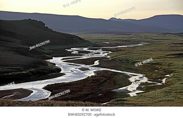 river landscape of Joekuls? ? Fjoellum, Iceland