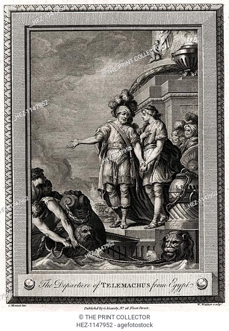 'The Departure of Telemachus from Egypt', 1775. A plate from The Copper-Plate Magazine or A Monthly Treasure, London, 1775