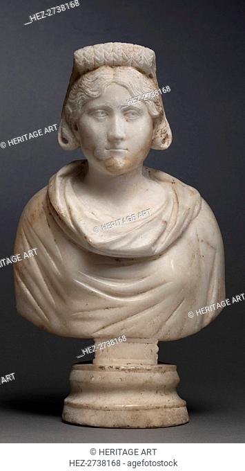 Portrait Bust of an Aristocratic Woman, 280-290. Creator: Unknown