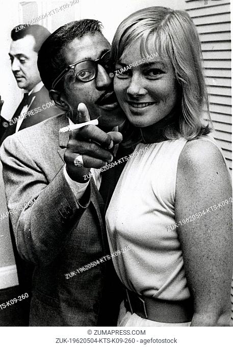 May 4, 1962 - Rome, Italy - Singer SAMMY DAVIS JR. seen here with his wife, swedish actress MAY BRITT, prior to an american singer conference