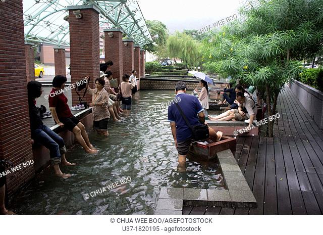 Hot springs at Jiaoxi No.9 Cafe, Taiwan