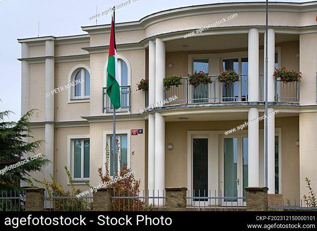 Embassy of Palestine in International Street in Prague - Suchdol on November 3, 2023. (CTK Photo/Petr Malina)