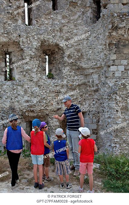 GUIDED TOUR OF THE CHATEAU GAILLARD, ‘INTO THE ATTACK’ ACTIVITIES FOR CHILDREN, FORTIFIED CASTLE BUILT BY RICHARD THE LIONHEARTED BETWEEN 1196 AND 1198