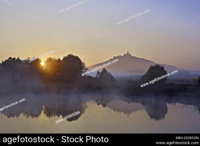 Sunrise at the Wachsenburg, near Mhlberg, Drei Gleichen, Thuringia, Germany