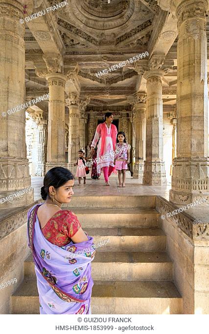 India, Rajasthan State, hill fort of Rajasthan listed as World Heritage by UNESCO, Chittorgarh, 11th century jain temple