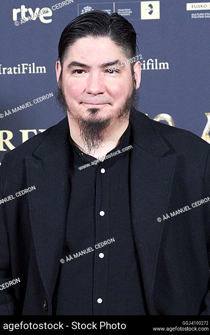 Paul Urkijo attends 'Irati' Premiere at Palacio de la Prensa Cinema on February 22, 2023 in Madrid, Spain