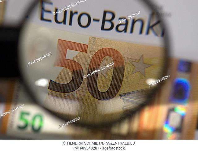 A new 50 Euro bank note, photographed during a press conference of the German Federal Bank ('Deutsche Bundesbank') in Leipzig, Germany, 28 March 2017
