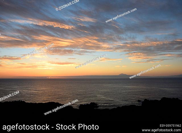 La Palma, Teide, Teneriffa, pico del teide, sonnenaufgang, morgen, morgens, morgendämmerung, sonnenaufgang, berg, vulkan, meer, wolke, morgenstimmung