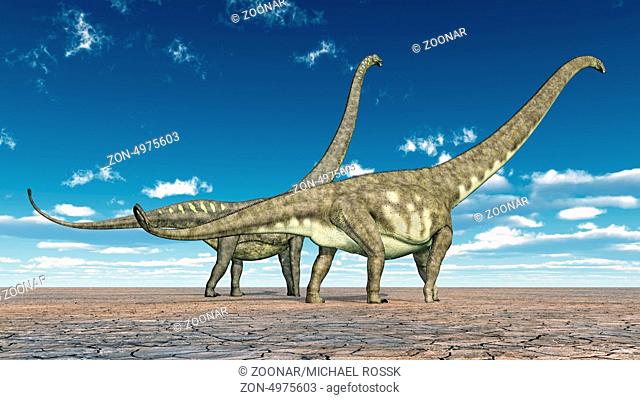 Computergenerierte 3D Illustration mit dem Dinosaurier Mamenchisaurus