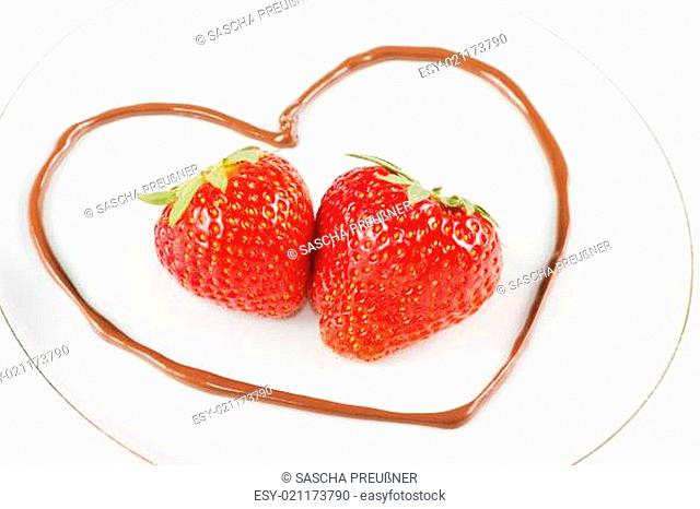 Erdbeeren in Herz