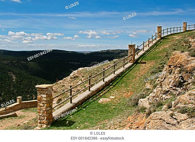 Road to the cemetery. Gudar - Teruel - Spain