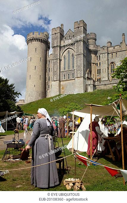 Jousting festival in the grounds of Arundel Castle