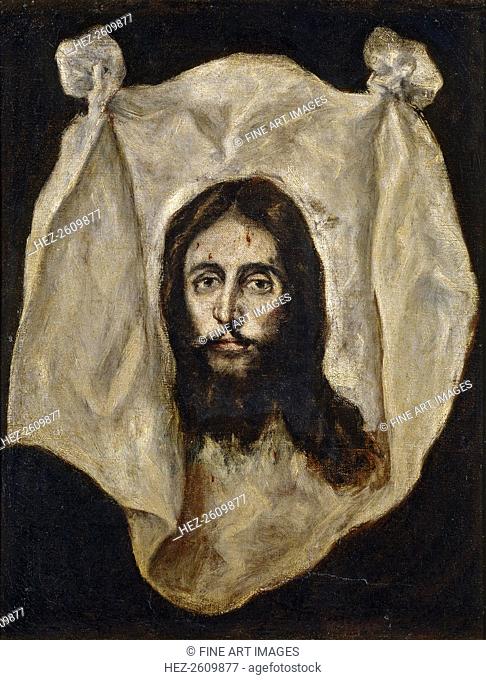 Holy Mandylion (The Vernicle), 1586-1595. Artist: El Greco, Dominico (1541-1614)