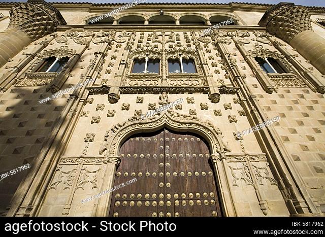 Facade of the Jabalquinto Palace, UNESCO World Heritage Site, Baeza, Province of Jaen, Spain, Europe