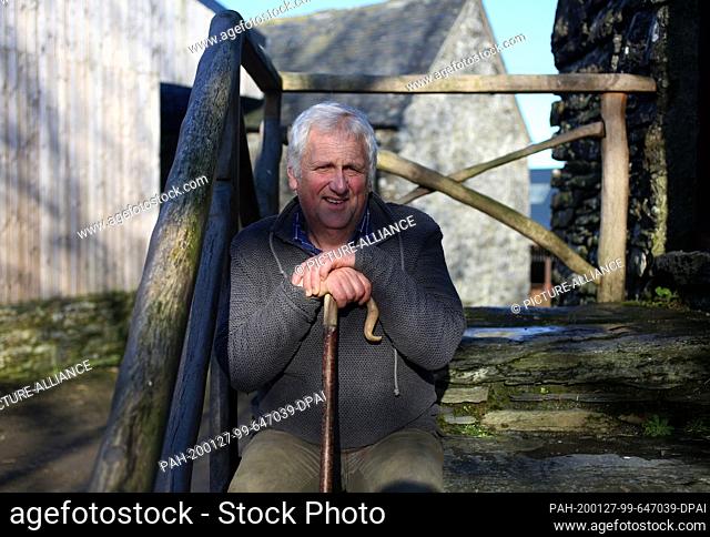23 January 2020, United Kingdom, Llanrhystud: Glyn Roberts, President of the Welsh National Farmer's Union, at his farm in Betws-y-Coed in Wales