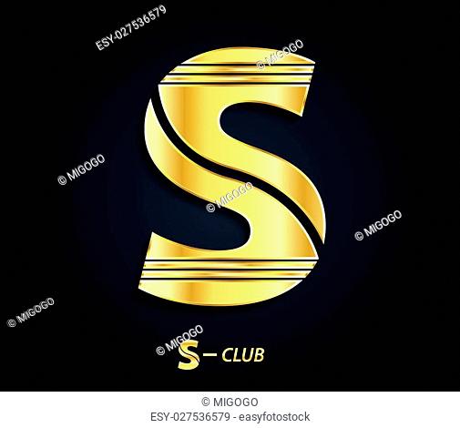 Golden Letter S Logo