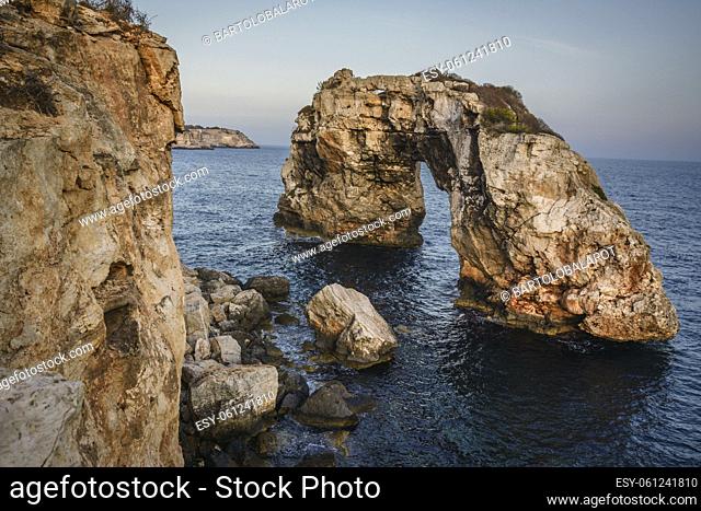 natural rock arch Es Pontas, Santanyí, Balearic Islands, Spain