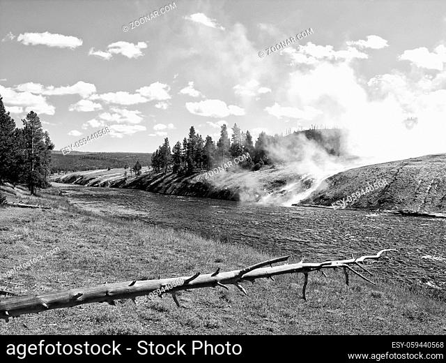 Smoky Geyser in the Yellowstone National Park