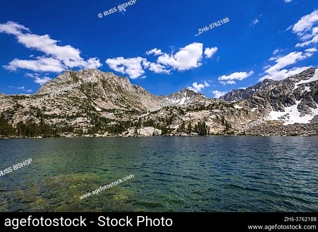 Treasure Lake under the Sierra Crest, John Muir Wilderness, Sierra Nevada Mountains, California USA