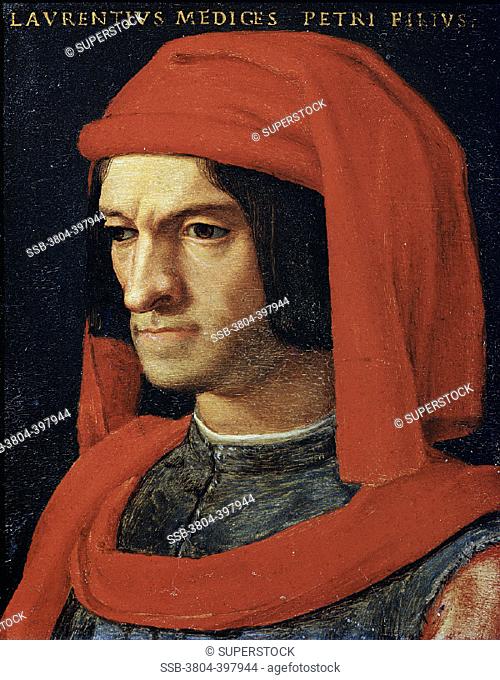 Portrait of Lorenzo the Magnificent Agnolo Bronzino (1503-1572 Italian) Galleria degli Uffizi, Florence, Italy