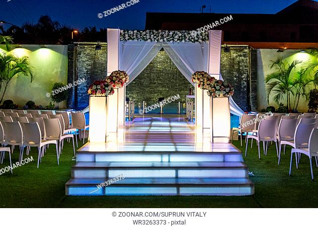 Beautiful photo of the Jewish Hupa , wedding putdoor