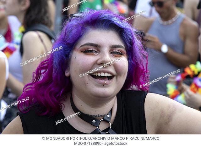The Gay Pride in Milan The first time it was addressed to celebrate 50 years since the events of Stonewall in New York. Milan (Italy), 29 June 2019