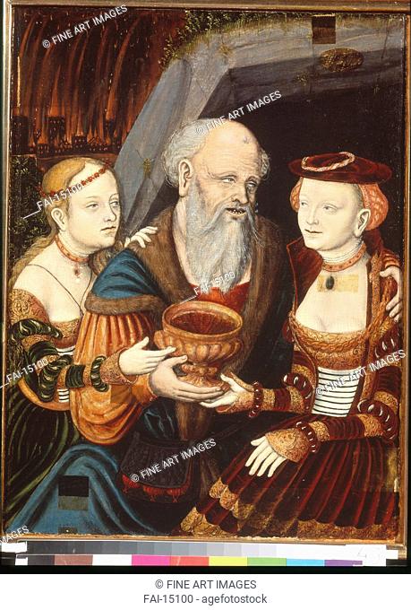 Lot and his Daughters. Krodel (Crodel), Wolfgang, the Elder (ca. 1500-ca. 1561). Oil on wood. Medieval art. 1542. State Museum of Foreign Art of Republic Latvia