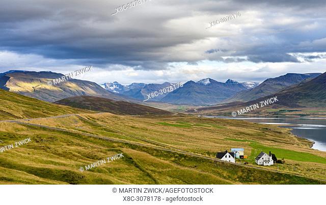 Landscape at Miklavatn, Troellaskagi, near Siglufjoerdur. europe, northern europe, iceland, september