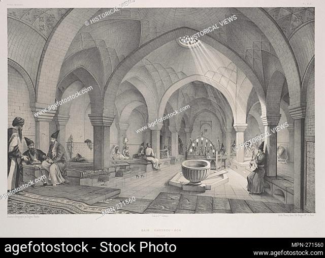 Khosrou-Aga bath [inside], Isfahan. Flandin, Eugène (1809-1876) (Author) Coste, Pascal (1787-1879) (Architect). Travel to Persia from mm