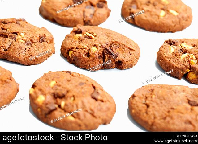 Biscuits with chocolate and nuts