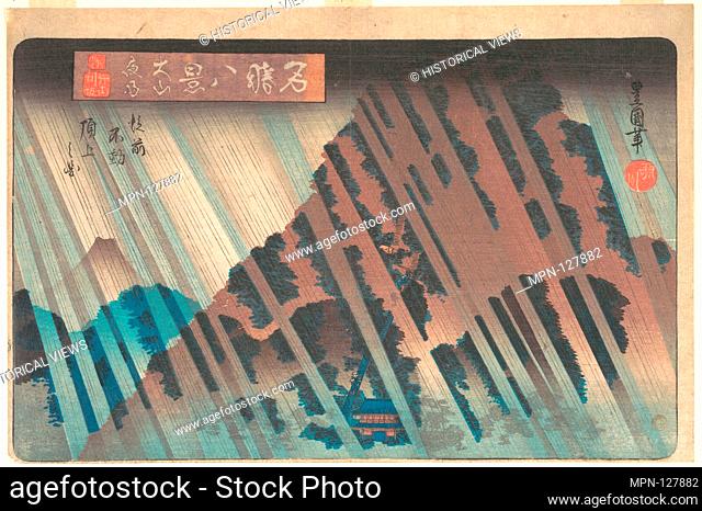 Night Rain at Oyama, from the series Eight Famous Views of Kanagawa. Artist: Utagawa Toyokuni II (Japanese, 1777-1835); Period: Edo period (1615-1868); Date: ca